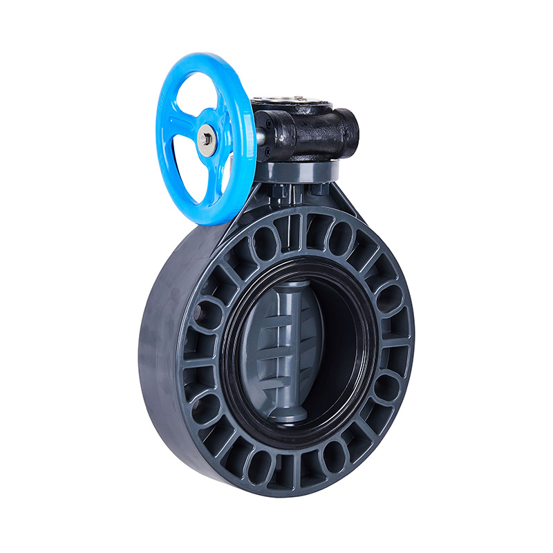Comhla Féileacán Worm-Gear FRPP D371X-10S DN40-1000 1-1/2'-30' Caighdeán ANSI