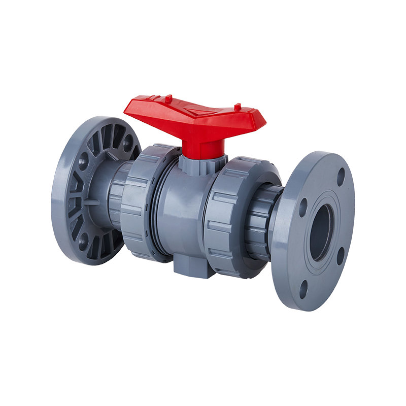 CPVC Flange + Comhla Liathróid Dhúbailte Aontais DN15-100